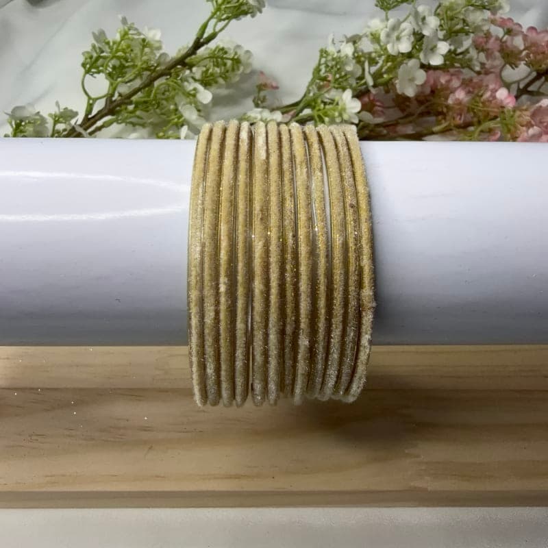 Velvet Glass Bangles(12 pcs)